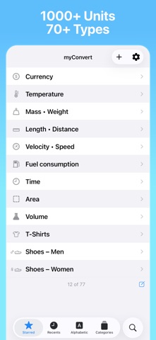 myConvert – Currency & Units screenshot