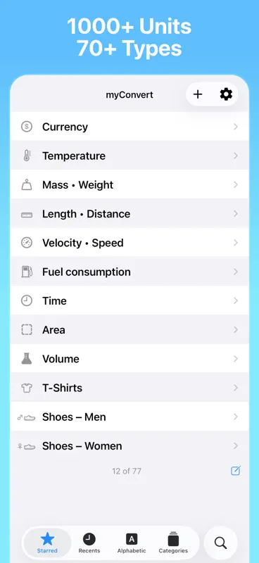 myConvert – Currency & Units screenshot 2 of 6