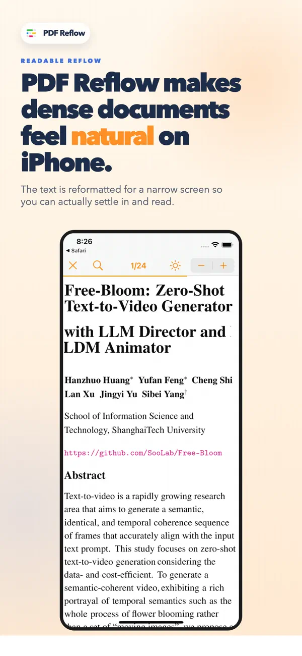 Screenshot #2 pour PDF Reflow
