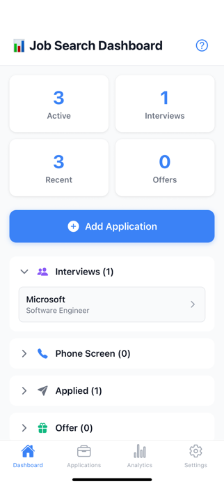 Job Search Tracker Screenshot 1 of 7