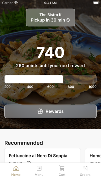 The Bistro K app screenshot