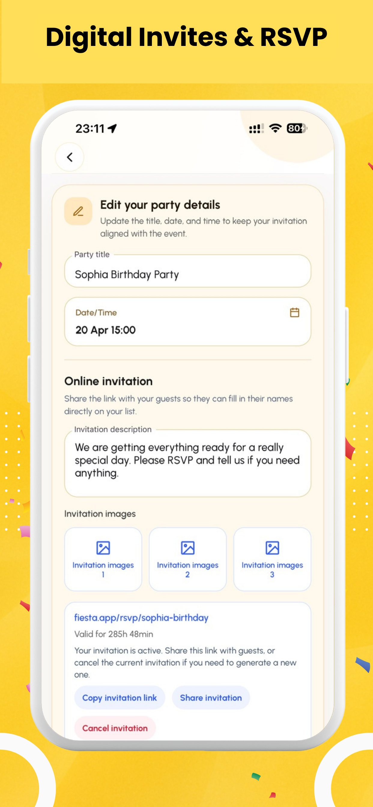 Party Planner and Guest List
