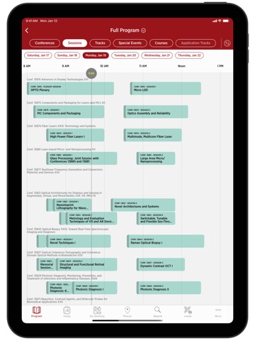 SPIE Conferences iPad screenshot