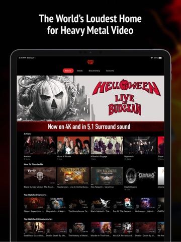 Thunderflix Metal Shows & Docs iPad screenshot