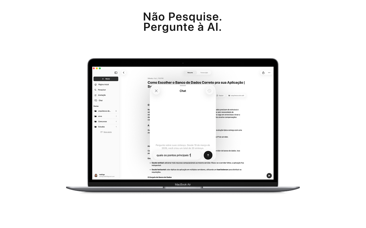 Sintesy: Transcrição e IA screenshot 13