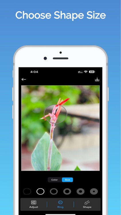 Photo editor with magnifier