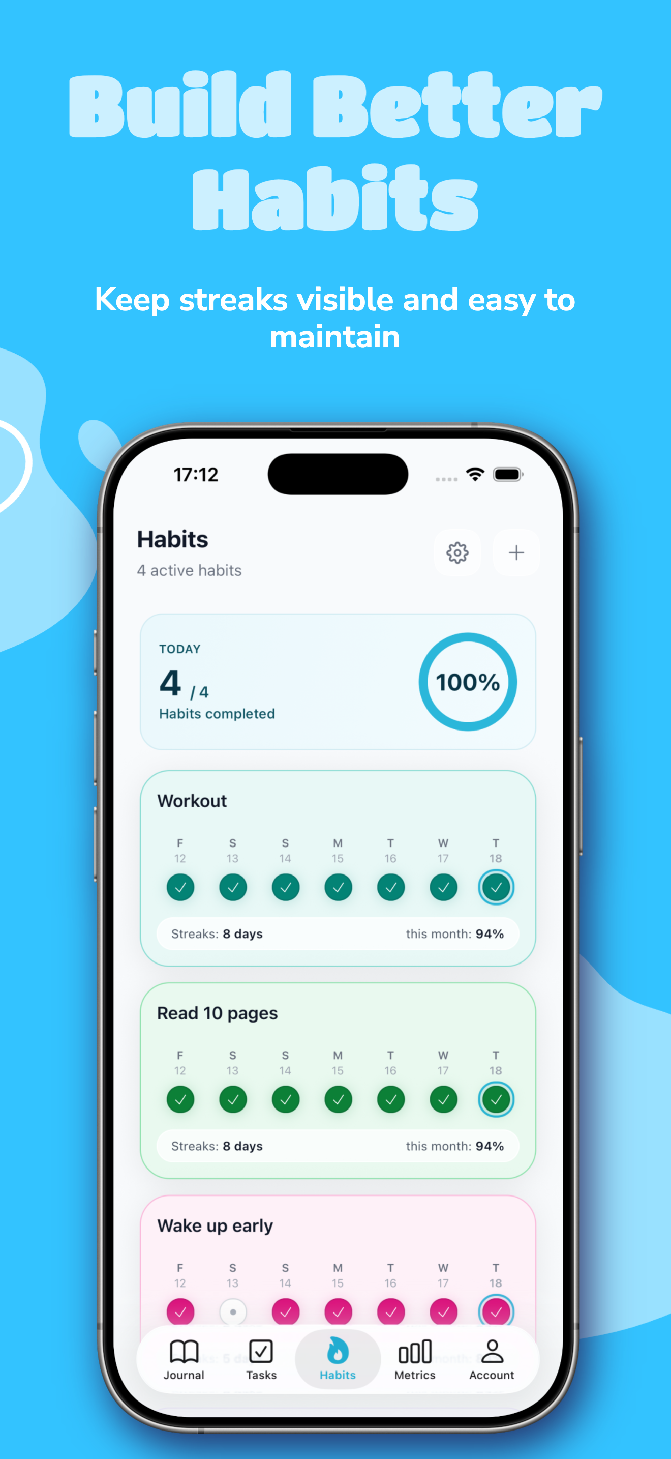 Three Cells: Habit Journal screenshot 3
