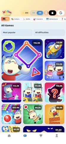 Wolfoo Games iPhone screenshot