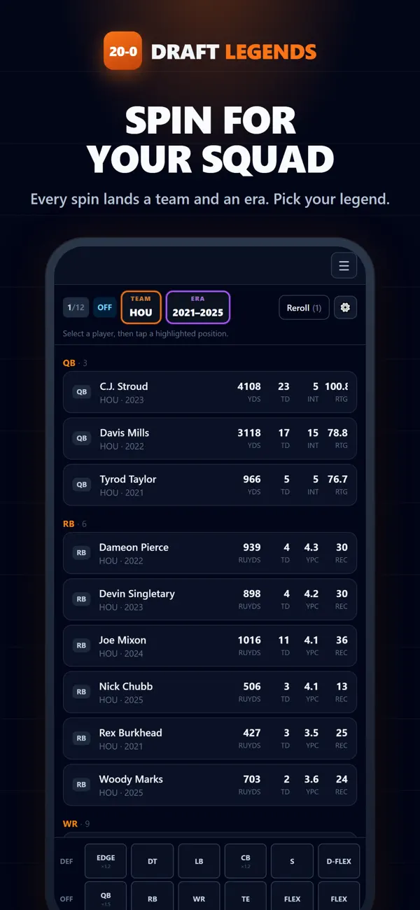 Screenshot #2 pour 20-0.com: Draft Legends