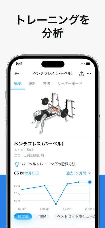 Hevy - ワークアウト ・ ジムログ ・ 筋トレ 記録 screenshot 3 of 6