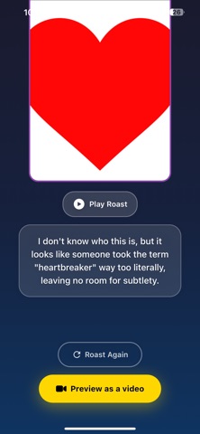 AI Roast Cam: Get Roasted iPhone screenshot