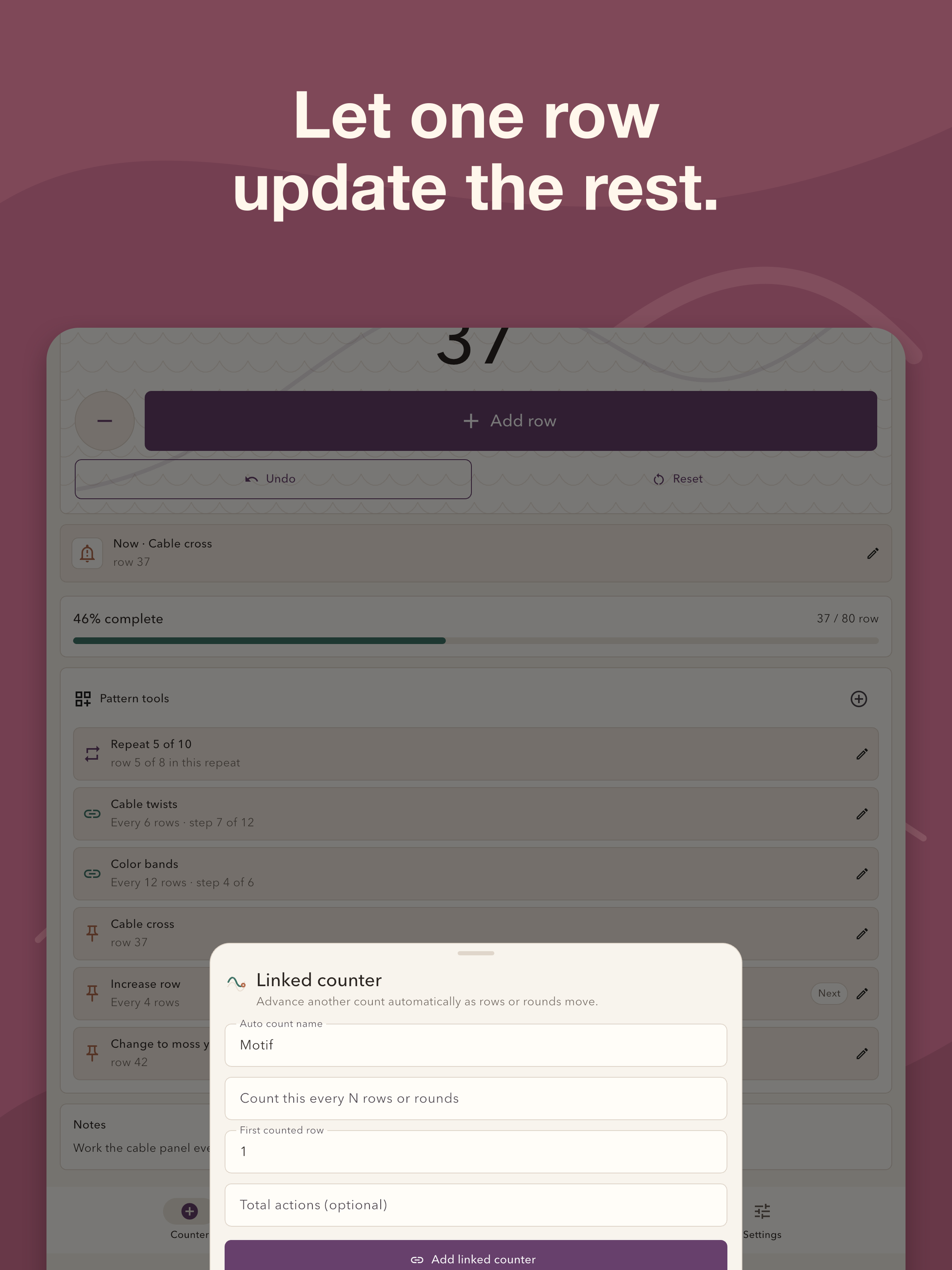 Stitchline: Row Counter
