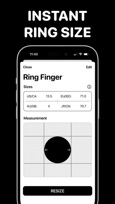 Screenshot #1 pour Ring Sizer Tool