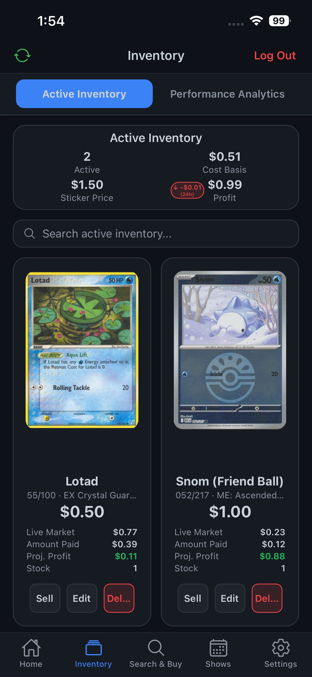 Screenshot 4 of CardCache by Totees Mart