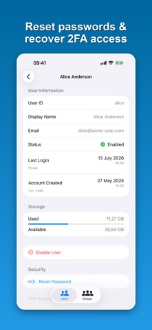 NC User Admin screenshot