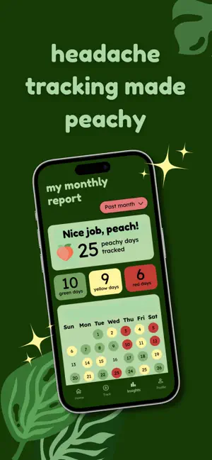 Peachy Day: Headache Tracker screenshot 1