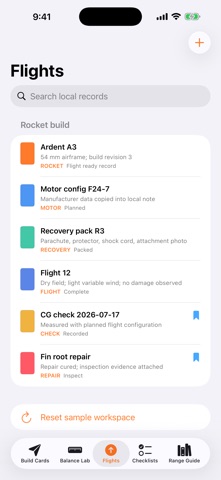 Apogeetrace: Rocket Log screenshot