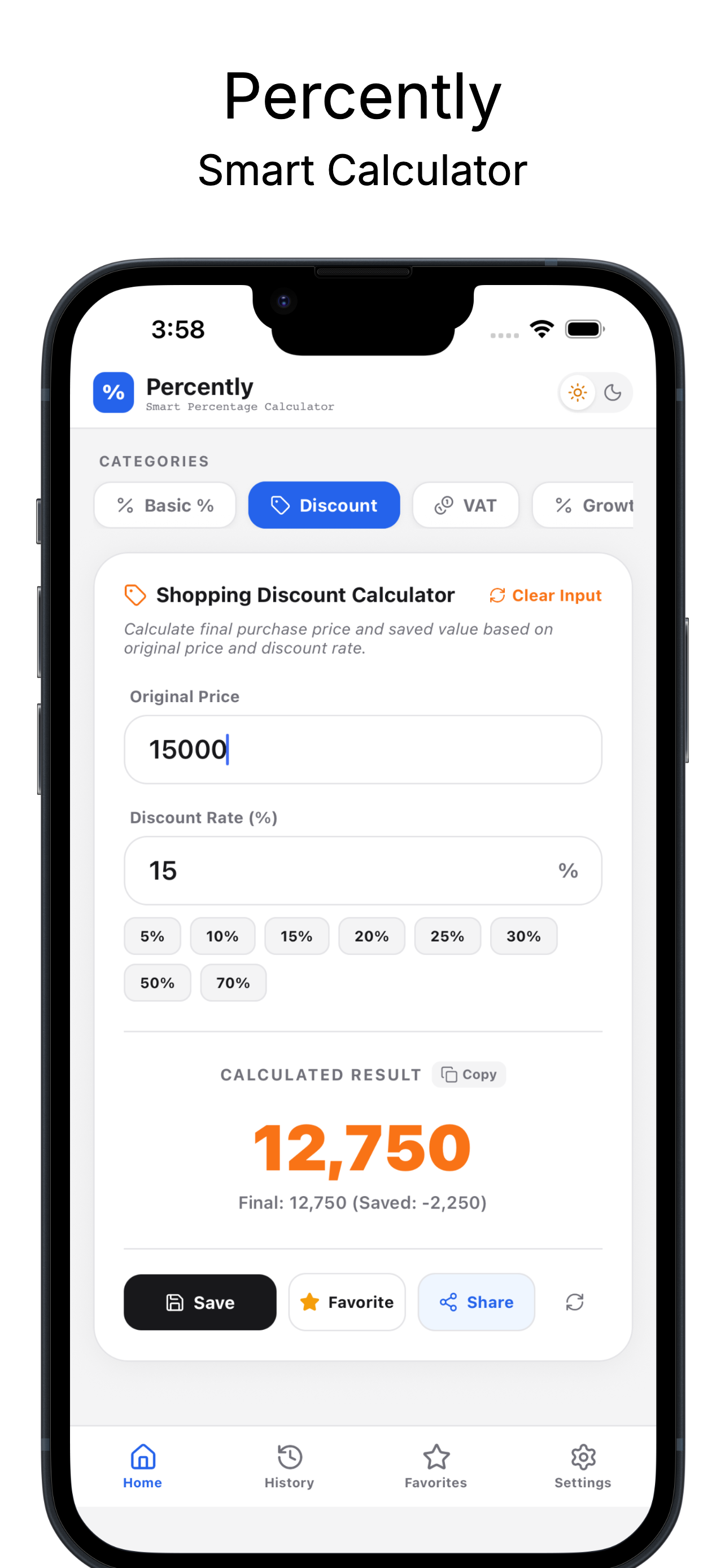 Percently - Easy Calculator