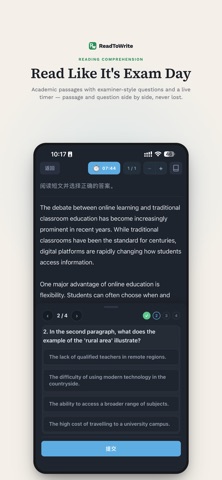 ReadToWrite iPhone screenshot