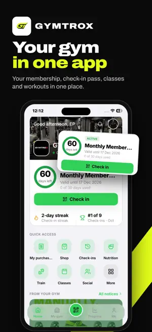 GYMTROX Member: Gym & Workouts screenshot 1
