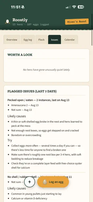 Roostly: Flock Tracker screenshot 1