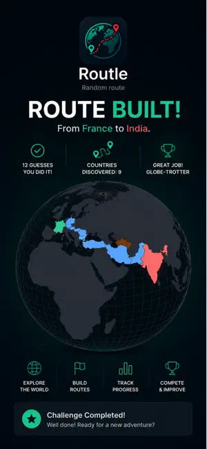 Routle: World Map Quiz screenshot 1