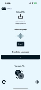 Audex - Translate Audio Files screenshot