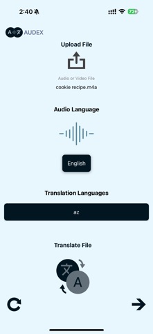 Audex - Translate Audio Files Screenshot 3 of 5