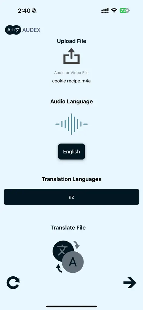 Audex - Translate Audio Files - Productivity App | MWM