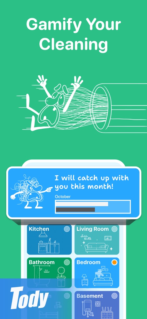 Tody - This tool transforms cleaning into an engaging game, utilizing a fun visual metaphor for tackling tasks and a monthly progress bar to track achievements.