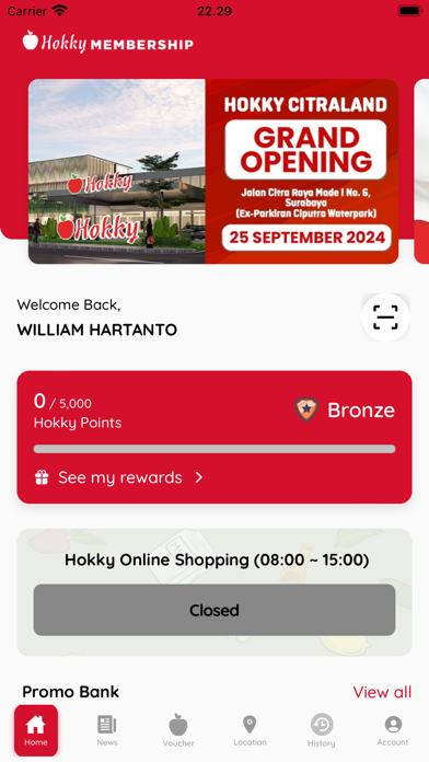 Hokky Membership Screenshot