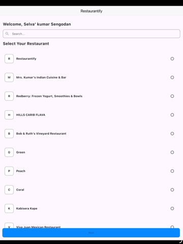 eMenu for Restaurants iPad screenshot