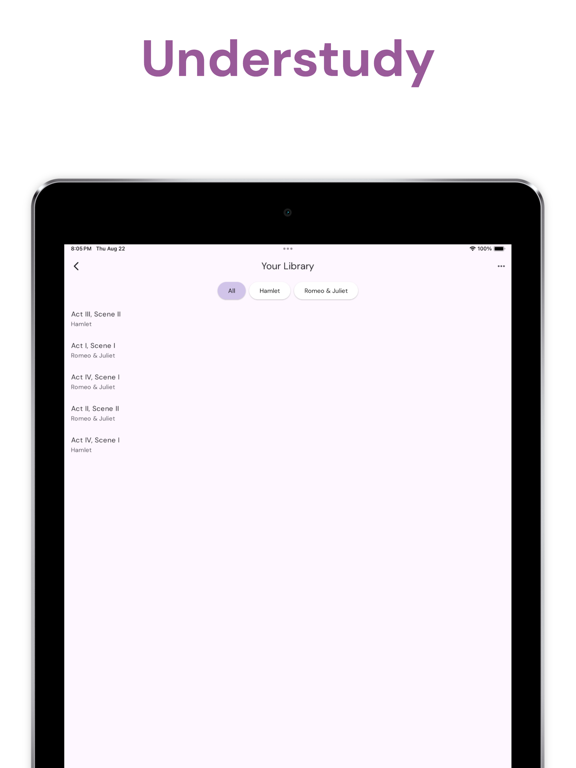 Understudy: For actors iPad screenshot 4 - Productivity app