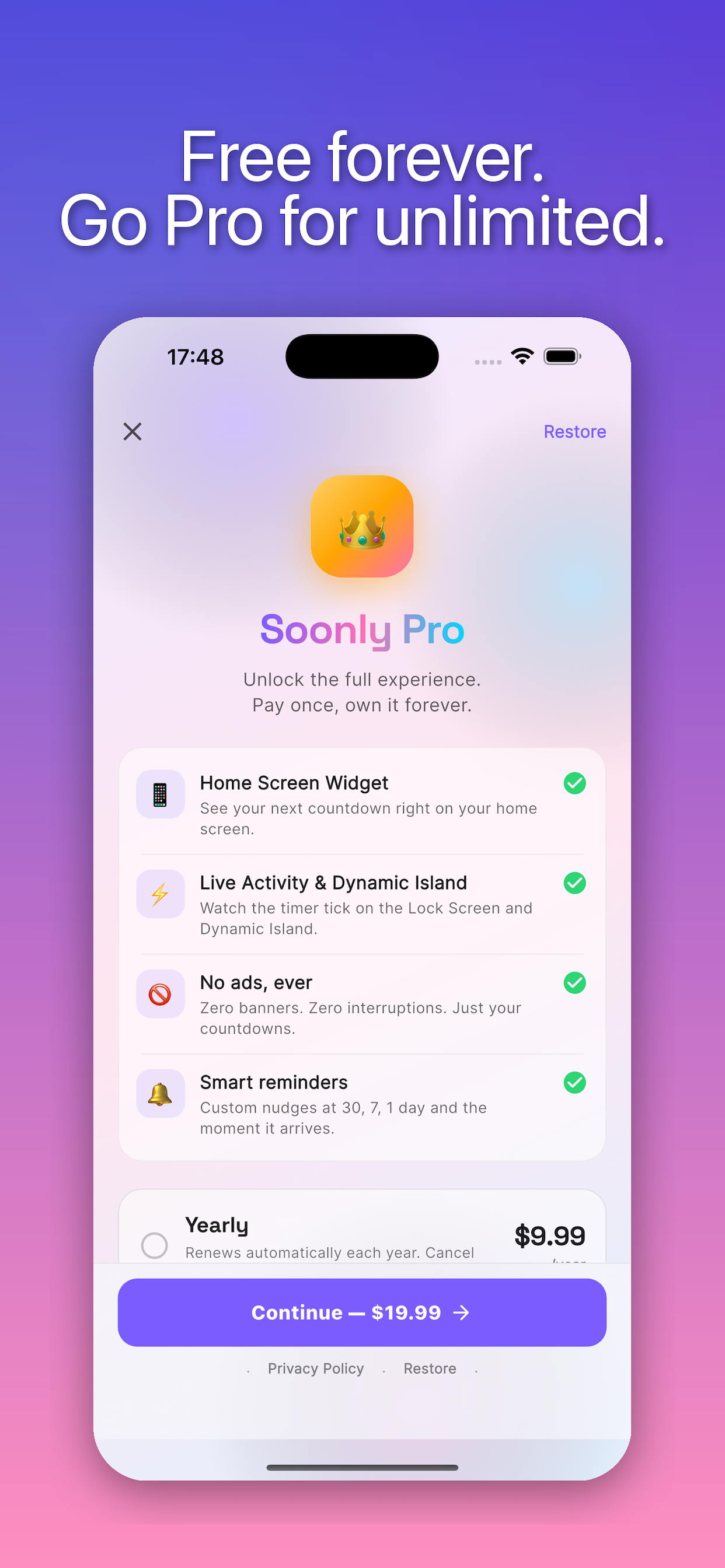Soonly — Countdown to Big Days screenshot 9