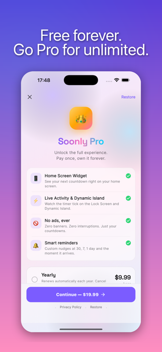 Soonly — Countdown to Big Days Screenshot 9 of 9