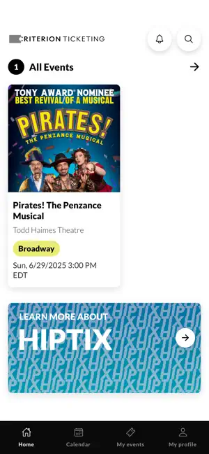 Criterion Ticketing screenshot 1