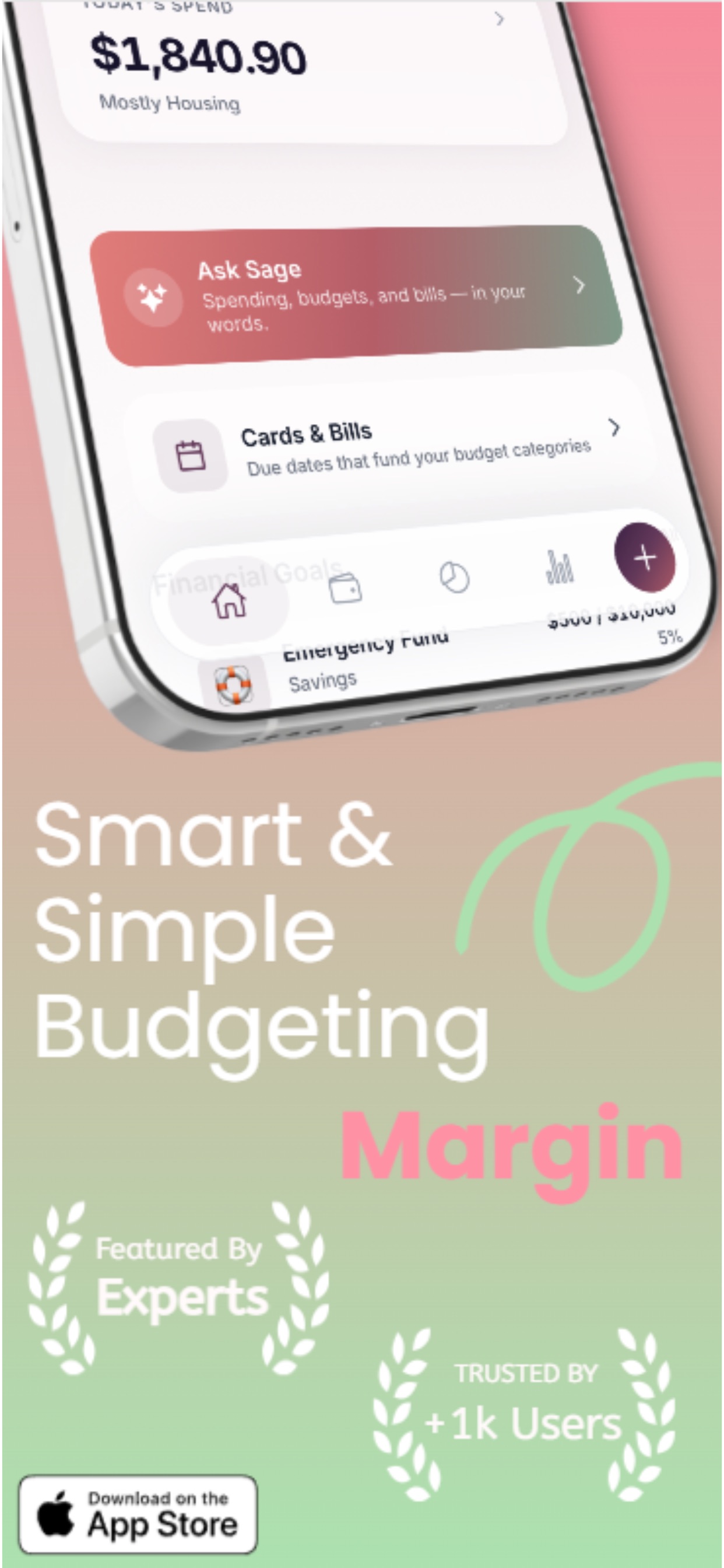 Screenshot 1 of Margin Budget