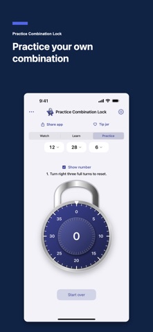 Practice Combination Lock Screenshot 3 of 4