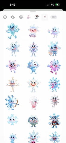 Crystal Snowflake Stickers Screenshot 1 of 4