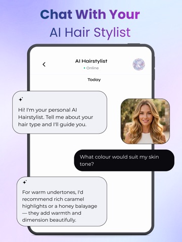 Glamio: Hairstyle Changer iPad screenshot