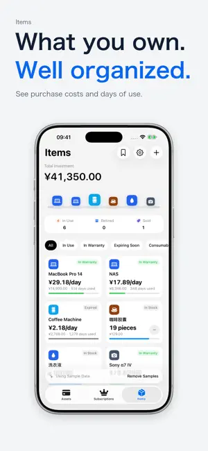 Numio: Personal Asset Manager screenshot 4