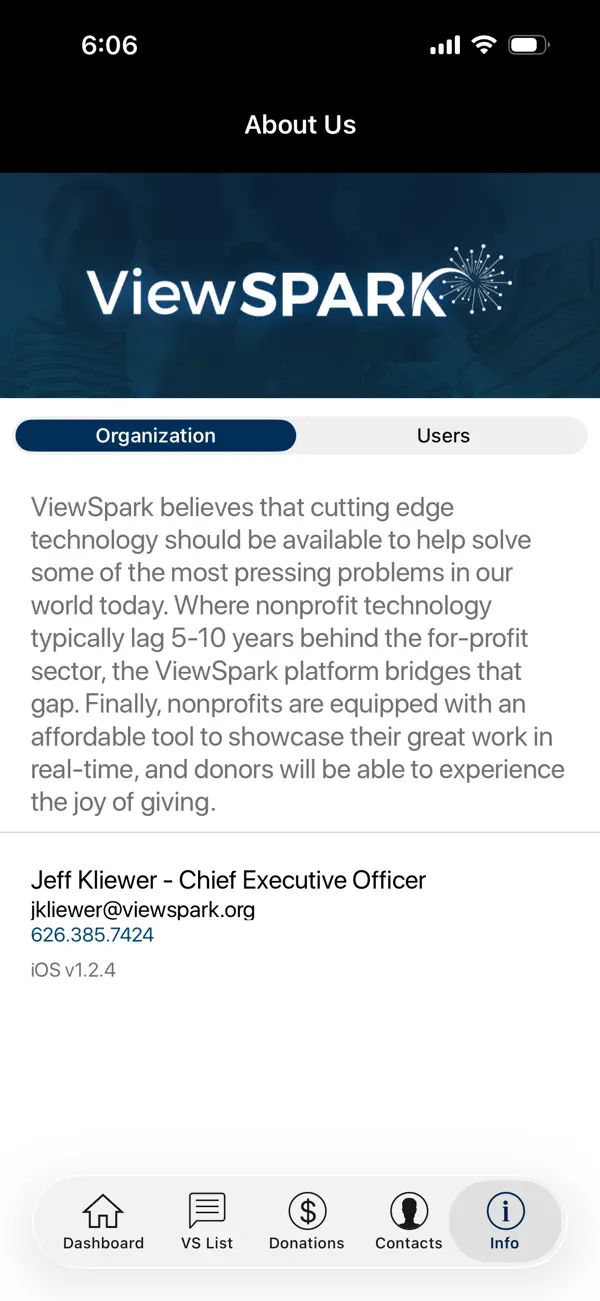 Screenshot #1 pour ViewSpark Fundraising
