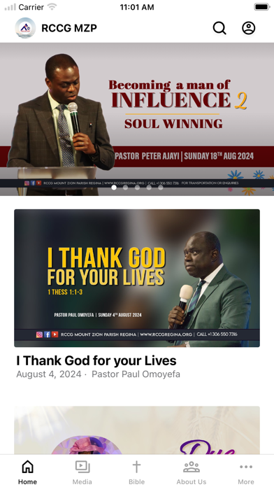 RCCG Mount Zion Regina SK Screenshot