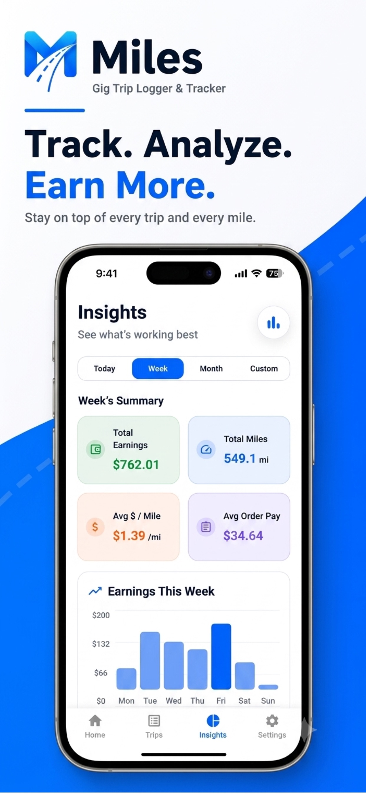 Screenshot 2 of Miles | Gig Trip Tracker