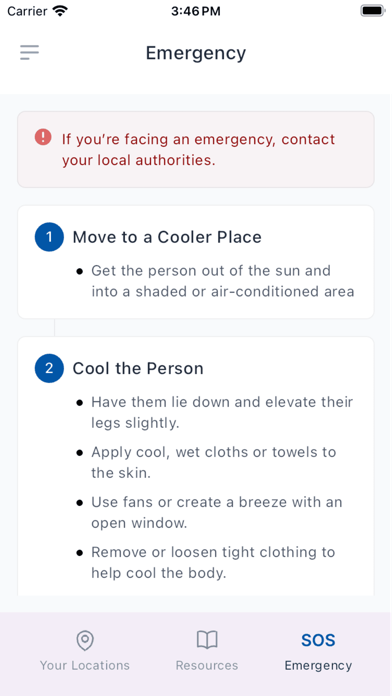 AIHA Heat Stress App Screenshot