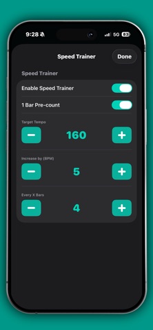 Click Me - metronome iPhone screenshot