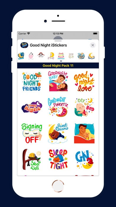 Good Night iStickers Screenshot