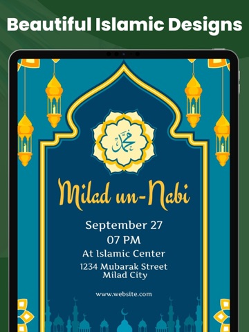 Eid & Ramadan greeting cards iPad screenshot