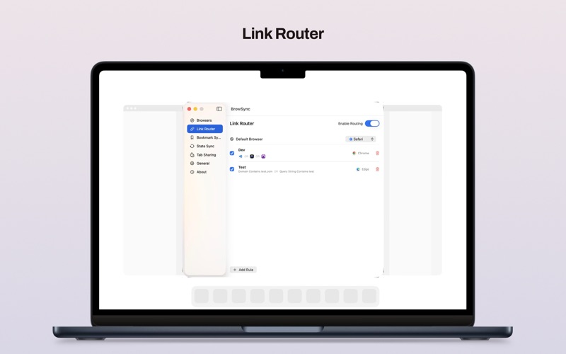 BrowSync: Browser Routing Sync iPhone screenshot