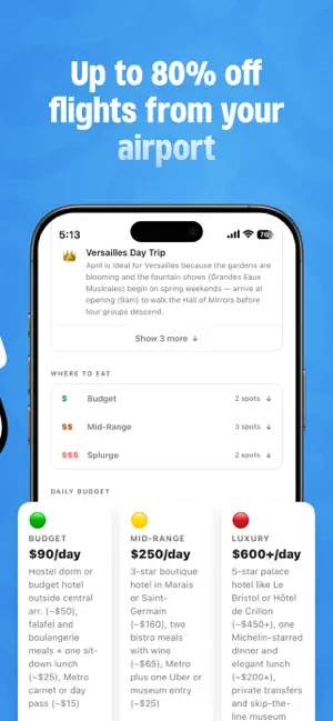 Trace - Swipe Flight Deals screenshot 3